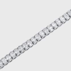 Pre Owned 16 cts Oval Lab Grown Diamonds 18k White Gold Bracelet