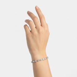 Pre Owned 3.5 cts Pear Lab Grown Diamonds 18k White Gold Bracelet