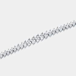 Pre Owned 20.5 cts Marquise Lab Grown Diamonds 18k White Gold Bracelet