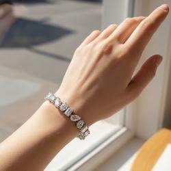 Pre Owned 23 cts Lab Grown Diamonds 18k White Gold Bracelet