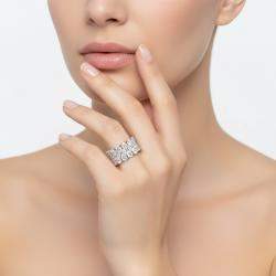 مملوكة مسبقًا 9.5 cts Pear, Marquise Lab Grown Diamonds 18k White Gold Ring Size 55