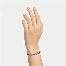 Pre Owned 9.5 cts Princess, Round Lab Grown Sapphire Diamonds 18k White Gold Bracelet