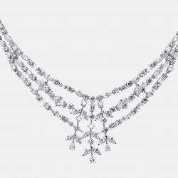 مملوكة مسبقًا 70 cts  Lab Grown Diamond 18k White Gold Necklace Set
