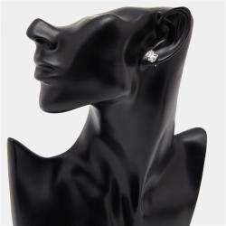 Pre Owned أقراط ألماس مزروعة مختبرياً قطع دائري 2.06 قيراط من الذهب الأبيض عيار 18