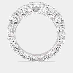 مملوكة مسبقًا 6 cts Round Lab Grown Diamond 14k White Gold Wedding Eternity Band Size 52