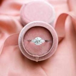 Pre Owned 2.85 cts Round Lab Grown Diamond 14k White Gold Ring Size 6