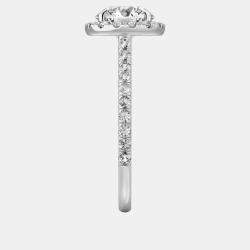 Pre Owned خاتم ألماس مصنع في المختبر دائري 1.7 قيراط ذهب أبيض عيار 14 مقاس 52