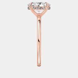 Pre Owned 2.3 cts Oval Cut Lab Grown Diamond 14k Rose Gold Ring Size 8