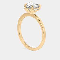 مملوكة مسبقًا 1.1 cts Heart Lab Grown Diamond 14k Yellow Gold Wedding Ring Size 52