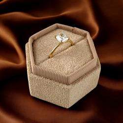 Pre Owned 1.5 cts Cushion Lab Grown Diamond 14k Yellow Gold Wedding Ring Size 52