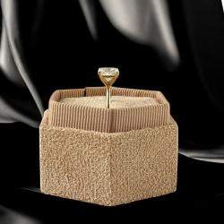 Pre Owned 1.5 cts Cushion Lab Grown Diamond 14k Yellow Gold Wedding Ring Size 52