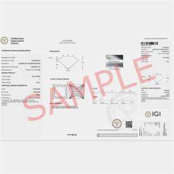 Pre Owned خاتم ألماس مُصنَّع بوزن 3 قيراط بقطع دائري من الذهب الأبيض عيار 18 بمقاس 5.