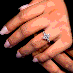 مملوكة مسبقًا خاتم زفاف ماركيز ألماس مُصنَّع في المختبر بوزن 2.00 قيراط من الذهب الأبيض عيار 18 بمقاس 52.