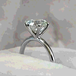 Pre Owned 1.90 cts Round Cut Lab Grown Diamond 18k White Gold Wedding Ring Size 52