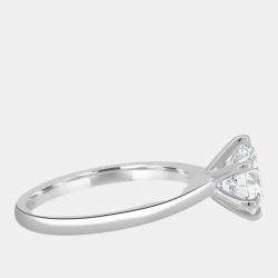 مملوكة مسبقًا 1.5 cts Round Lab Grown Diamond 18k White Gold Wedding Ring Size 52