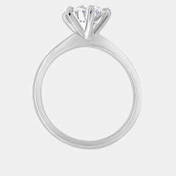 مملوكة مسبقًا 1.5 cts Round Lab Grown Diamond 18k White Gold Wedding Ring Size 52