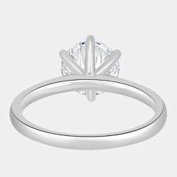 مملوكة مسبقًا 1.5 cts Round Lab Grown Diamond 18k White Gold Wedding Ring Size 52