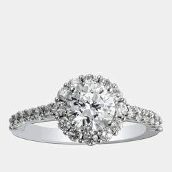 مملوكة مسبقًا 2.2 cts Round Lab Grown Diamond 18k White Gold Wedding Ring Set