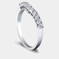 Pre Owned 1.9 cts Round Lab Grown Diamond 18k White Gold Ring Set Size 8