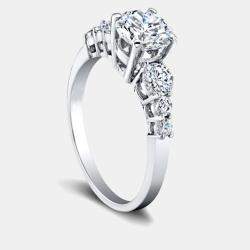 Pre Owned 1.9 cts Round Lab Grown Diamond 18k White Gold Ring Set Size 8