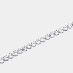 Pre Owned 16 cts Heart Lab Grown Diamonds 18k White Gold Bracelet