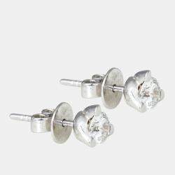 Pre Owned 18k White Gold 0.67 ct Diamond Earrings