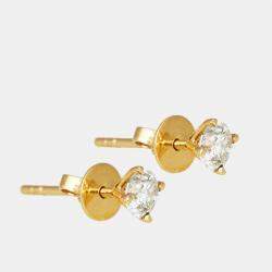 18k Yellow Gold 1.42 ct Diamond Earrings