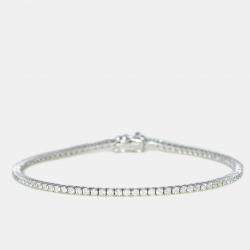 Pre Owned 18k White Gold 1.58 ct Diamond Bracelet