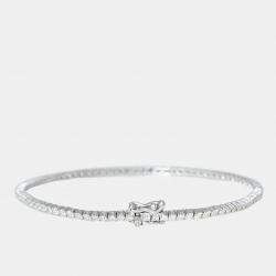 Pre Owned 18k White Gold 1.58 ct Diamond Bracelet