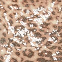 مملوكة مسبقًا The Dolls House Brown Leopard Print Sequin Ruched Cindy Dress XS