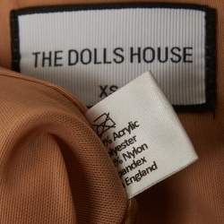 مملوكة مسبقًا The Dolls House Brown Leopard Print Sequin Ruched Cindy Dress XS