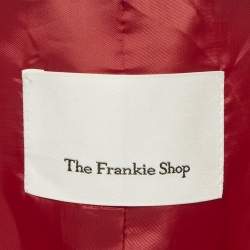 Pre Owned The Frankie Shop Red Linen Single Breasted Blazer S
