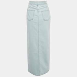 Pre Owned تنورة ذا فرانكي شوب جينز أزرق بشق طويل مقاس صغير (سمول)