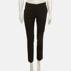 Pre Owned The Kooples Black Gabardine Straight Fit Trousers S