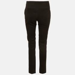 Pre Owned The Kooples Black Gabardine Straight Fit Trousers S