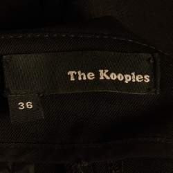 Pre Owned The Kooples Black Gabardine Straight Fit Trousers S