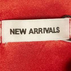 The New Arrivals By Ilkyaz Ozel Red Crepe Fur Trim Giselle In Pedro Dress S