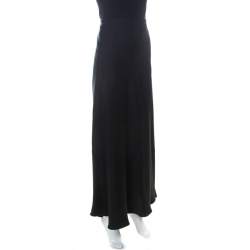 The Row Black Crepe Fluted Hem Annistyn Skirt XS 
