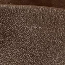 The Row Brown Leather Large N/S Park Tote