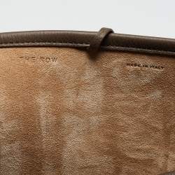 The Row Brown Leather Large N/S Park Tote