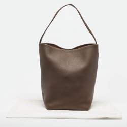The Row Brown Leather Large N/S Park Tote