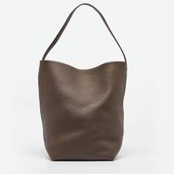 The Row Brown Leather Large N/S Park Tote