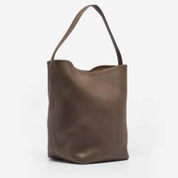 The Row Brown Leather Large N/S Park Tote