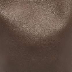 The Row Brown Leather Large N/S Park Tote