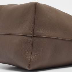 The Row Brown Leather Large N/S Park Tote