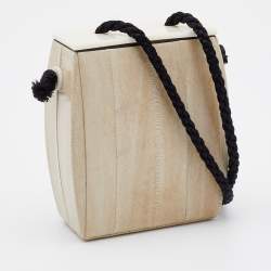 The Row Light Olive Eel Leather Tassel Clutch