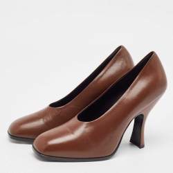 The Row Brown Leather Jade Pumps Size 36