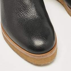 The Row Black Leather Boris Ankle Length Boots Size 37