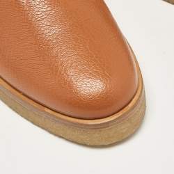 The Row Brown Leather Boris Ankle Length Boots Size 40