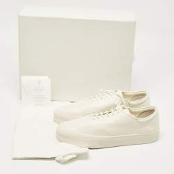 The Row White Leather Marie H Low Top Sneakers Size 38.5